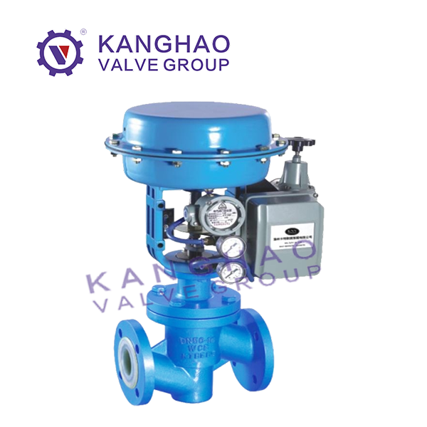 Fluorine lined regulating globe valve