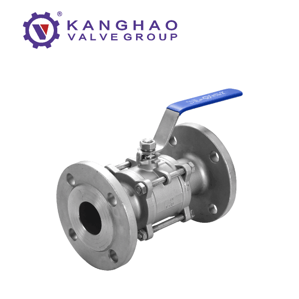 Three-piece flange ball valve