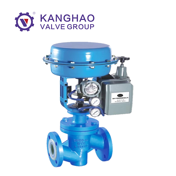 Fluorine lined regulating globe valve